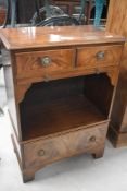 A reproduction Regency side/writing cabinet, width approx. 53cm