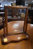 A Victorian stained frame toilet mirror, width approx. 40.5cm