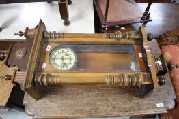 A 19th century mahogany cased Vienna style wall clock
