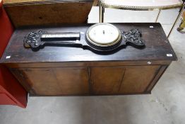 A 19th Century cabinet top, width approx. 114cm