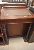 A Victorian mahogany Davenport desk, width approx. 53cm