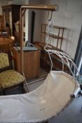 A vintage 'leaf' style hanging chair , with metal frame