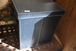 A modern leatherette storage box