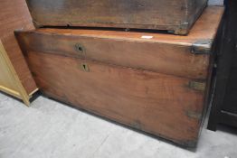 A 19th Century campaign style bedding box, approx 98 x 49 x 48cm