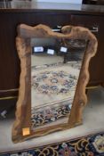 A rustic driftwood style mirror, approx. 70 x 50cm