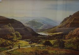 After Sidney Richard Percy (British 1821 - 1886) 'Rydal Water, Westmorland' a 19th century