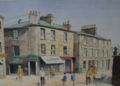 20th Century English School Watercolour, a town scene potentially local, within a stepped washline