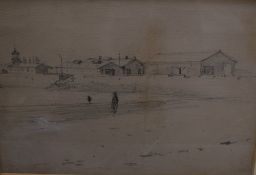 Local interest* Attributed to William Woodhouse (British 1857-1939) pencil drawing 'The Old Stone