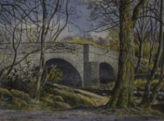 *Local interest* Jill M Aldersley (British 1943 - 2007) watercolour, depicting Skelwith Bridge