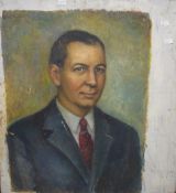 Pauline Slow (British 20th century) oil on canvas, mid 20th century portrait of Henry Alexander