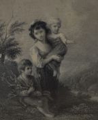 After Alfred Edward Chalon RA (1781 - 1860) A 19th Century etching 'childhood' depicting a group