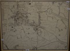 *Local Interest* After John Wood (British 1780-85 - 1847) a 19th century engraved map of Ulverston