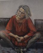 After Paula Figueiroa Rego (1935–2022) colour print of writer and feminist Germain Greer, signed