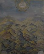 19th Century Map engraving colourised, 'A Comparative View of Some of the Principle Hills in Great