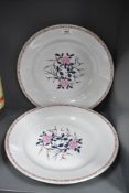 A large Vista Alegre serving plate having cherry blossom decoration 14cm diameter.