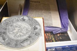 A small collection of commemorative newspapers from 1st January 2000, 22nd January 1940 and