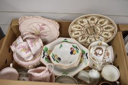 A Tuscan bone china 'April Beauty' pattern part dinner/tea service sold alongside Solan Ware
