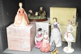 A Border Fine Arts animal group 'The Baby Pool' model number A0727 sold together with a Beswick