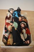 A quantity of various vintage dolls, to include a Repubblica San Marino doll, a pirate doll and a