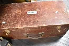 An early 20th century Electrolux pine vaccumcleaner storage box/trunk, L69cm
