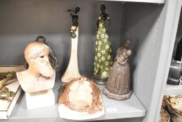 An assortment of miscellaneous figures and studies to include a bust depicting Poseidon etc.