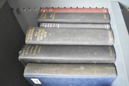 A group of six books including titles 'The Second World War' Winston Churchill and 'The March Out'