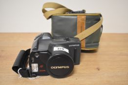 An Olympus AZ-300 Superzoom camera with Olympus 1:4,5-5,6 38-105 lens