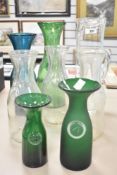 A group of vintage glass pitchers etc.