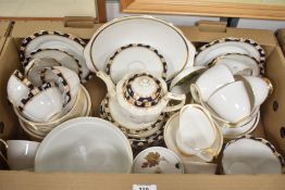 A Royal Albert bone china white porcelain part dinner/tea service having gilting to edges sold