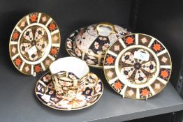 A group of five Royal Crown Derby bone china items all having Imari (1128 & 2451 pattern) decoration