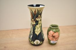A Moorcroft Pottery Lamia pattern vase having stamp to underneath, measuring 20cm tall sold