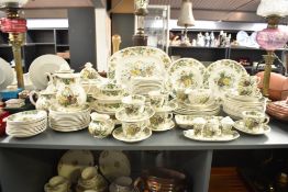 A large Mason's Ironstone 'Strathmore' pattern part dinner/tea service comprising one hundred and