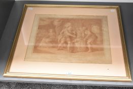 After William Wynne Ryland (1733-1783, British), sepia print, 'The Origin of Horn Fair, Held at