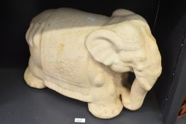 An ornamental sandstone style elephant, height approx. 36cm