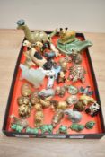 An assortment of Wade porcelain Wimsies and similar to include lion, panda and giraffe etc.