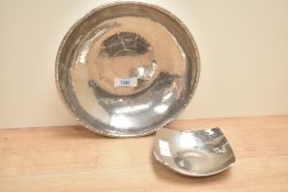 A small Keswick School of Industrial Arts Firth Staybrite dish, 11cm diameter, sold together with