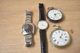 A Rotary wristwatch, the brown dial having baton numerals on a stainless steel bracelet strap, along