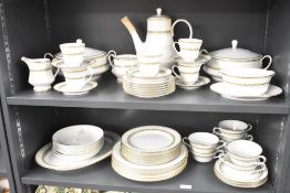 A large Nortitake 'Katrina' pattern part dinner/tea service, comprising fifty three pieces