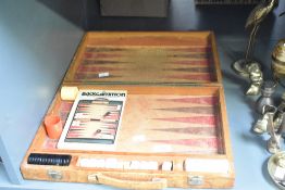 A vintage Backgammon game.