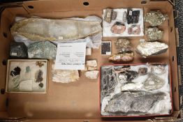 A large assortment of mineral samples, collected nationally and internationally including