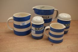 A small assortment of T.G. Green Cornish Ware to include sugar and flour sifters etc.
