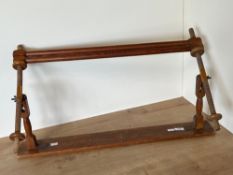 A vintage tapestry weaver's frame in solid wood, measures 23 x 17 inches.