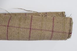 A large bolt of Fryetts wool / cotton blend curtain fabric in 'bamburgh Heather;' colourway,