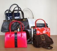 Quantity of vintage handbags, comprising eight frame styles and two cross body, to include