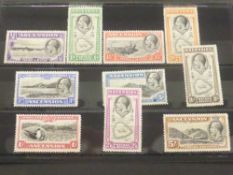 ASCENSION GV 1934 DEFINITIVES, SET OF 10 IN CARD ALL MINT Card with mounted mint set of 10