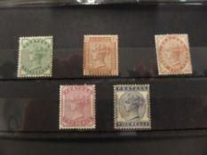 GB 1880/81 MINT SET OF 5 HEADS, WITH IMPERIAL CRN WMKS (SG 164/9) Rather attractive set of 5