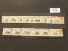 FALKLAND ISLANDS 1960 SET OF 15 DEFINITIVES MINT (SG193/207) Card with generally unmounted (odd fine