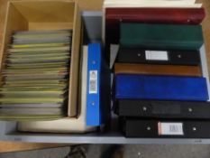 POSTCARDS - UK AND WORLD IN 8 VOLUMES + 2 BOXES AND LOOSE Postcard collection in 8 albums, along