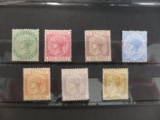 GIBRALTAR 1886-7 VICTORIA DEFINITIVES SET OF 7 MOUNTED MINT Set of 7 Victorian definitives from