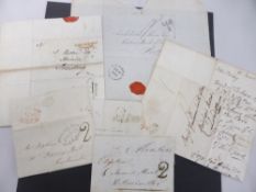 GB 1810's-30's RANGE OF PRE-STAMP COVERS (6) Interesting range of pre stamp entires/covers to
